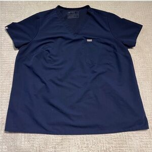 Figs 3X Scrubs Medical Short Sleeve Navy Blue